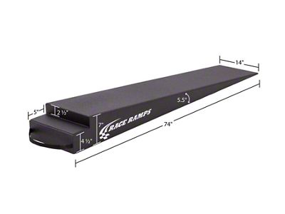 Race Ramps H Trailer Ramps; 5.50-Degree Approach Angle; 7-Inch