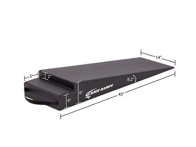 Race Ramps H Trailer Ramps; 8.20-Degree Approach Angle; 6-Inch