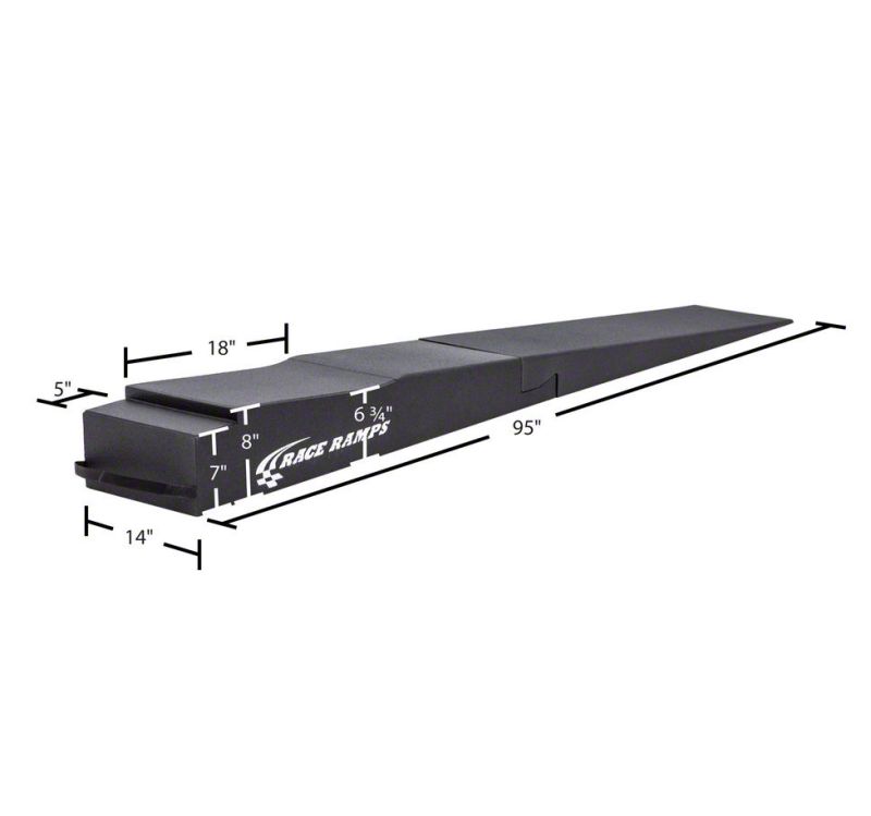 Race Ramps Universal AM H Trailer Ramps with Flap Cutouts; 5.50-Degree ...