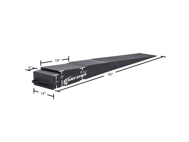 Race Ramps Universal AM H Trailer Ramps with Flap Cutouts; 5.50-Degree ...