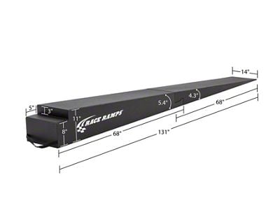 Race Ramps H Two-Piece Trailer Ramps; 5.40-Degree Approach Angle
