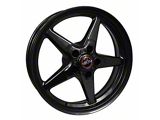 Race Star 92 Drag Star Bracket Racer Gloss Black Wheel; Front Only; 18x5; -20mm Offset (06-10 RWD Charger)