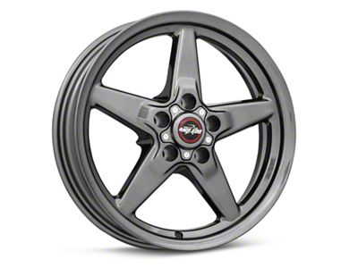 Race Star 92 Drag Star Bracket Racer Metallic Gray Wheel; Front Only; 17x4.5; -25.40mm Offset (06-10 RWD Charger)