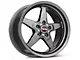 Race Star 92 Drag Star Bracket Racer Metallic Gray Wheel; Rear Only; 17x9.5 (06-10 RWD Charger)