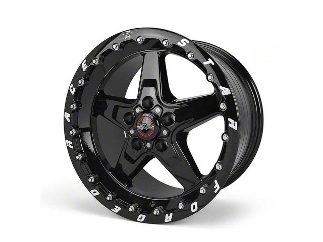 Race Star 92 Drag Star Bracket Racer Gloss Black Wheel; Rear Only; 17x11 (10-15 Camaro, Excluding Z/28 & ZL1)