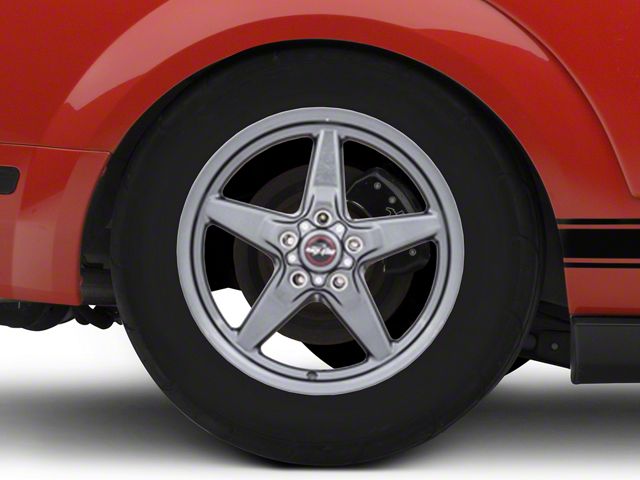 Race Star 92 Drag Star Bracket Racer Metallic Gray Wheel; Rear Only; 17x10.5 (10-14 Mustang)