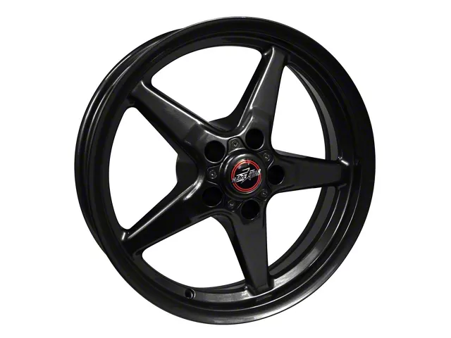 Race Star 92 Drag Star Bracket Racer Gloss Black Wheel; Front Only; 17x4.5 (15-23 Mustang EcoBoost w/o Performance Pack, V6)