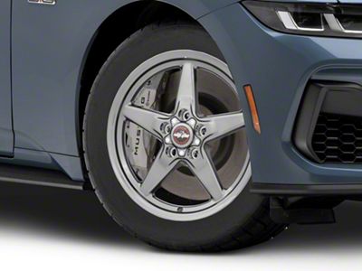 Race Star 92 Drag Star Bracket Racer Metallic Gray Wheel; Front Only; 17x4.5; 25.4mm Offset (24-25 Mustang EcoBoost w/o Performance Pack)