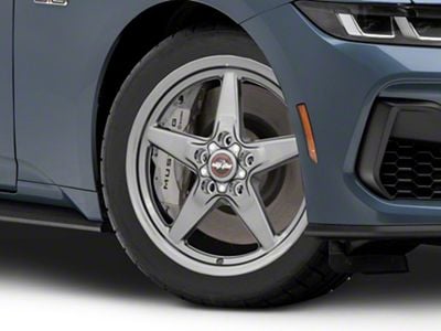 Race Star 92 Drag Star Bracket Racer Metallic Gray Wheel; Front Only; 18x5 (2024 Mustang)