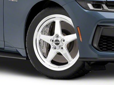 Race Star 92 Drag Star Polished Wheel; Front Only; Direct Drill; 18x5; -19mm Offset (24-25 Mustang)