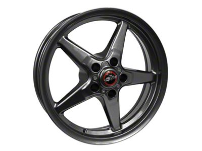 Race Star 92 Drag Star Bracket Racer Metallic Gray Wheel; Rear Only; 15x10; 19mm Offset (79-93 Mustang w/ 5-Lug Conversion)