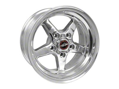 Race Star 92 Drag Star Polished Wheel; 15x8; 0mm Offset (79-93 Mustang w/ 5-Lug Conversion)