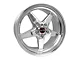 Race Star 92 Drag Star Polished Wheel; Rear Only; 17x9.5 (79-93 Mustang w/ 5-Lug Conversion)