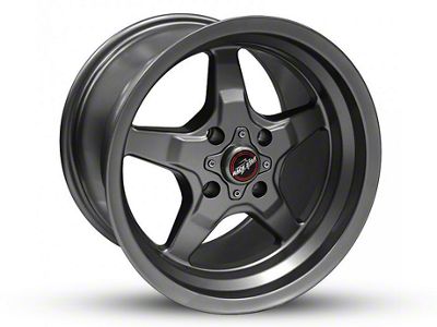 Race Star 91 Drag Star Dark Star Black Chrome Wheel; 15x8 (87-93 Mustang, Excluding Cobra)