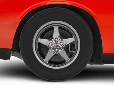 Race Star 92 Drag Star Bracket Racer Metallic Gray Wheel; Rear Only; 17x9.5 (08-23 RWD Challenger)