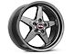 Race Star 92 Drag Star Bracket Racer Metallic Gray Wheel; Rear Only; 17x9.5 (08-23 RWD Challenger)