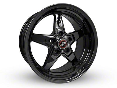 Race Star 92 Drag Star Dark Star Black Chrome Wheel; Rear Only; 18x8.5; Direct Drill (05-14 Mustang)