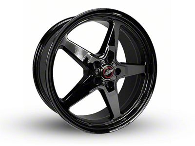 Race Star 92 Drag Star Dark Star Black Chrome Wheel; Direct Drill; 20x9 (15-21 GT, EcoBoost, V6)