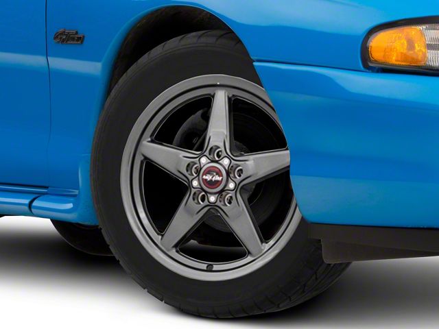 Race Star 92 Drag Star Bracket Racer Metallic Gray Wheel; Front Only; 17x4.5 (94-98 Mustang)