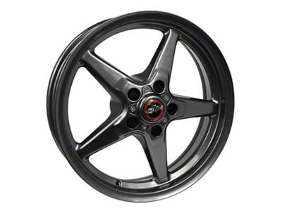 Race Star 92 Drag Star Bracket Racer Metallic Gray Wheel; Rear Only; 15x10 (94-98 Mustang GT, V6)
