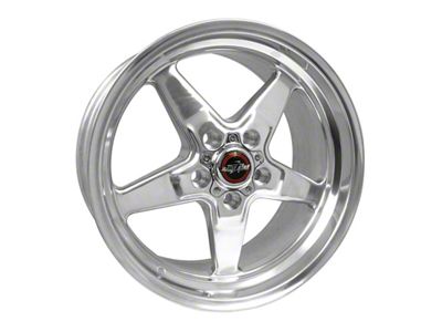 Race Star 92 Drag Star Polished Wheel; Rear Only; 17x9.5 (94-98 Mustang)