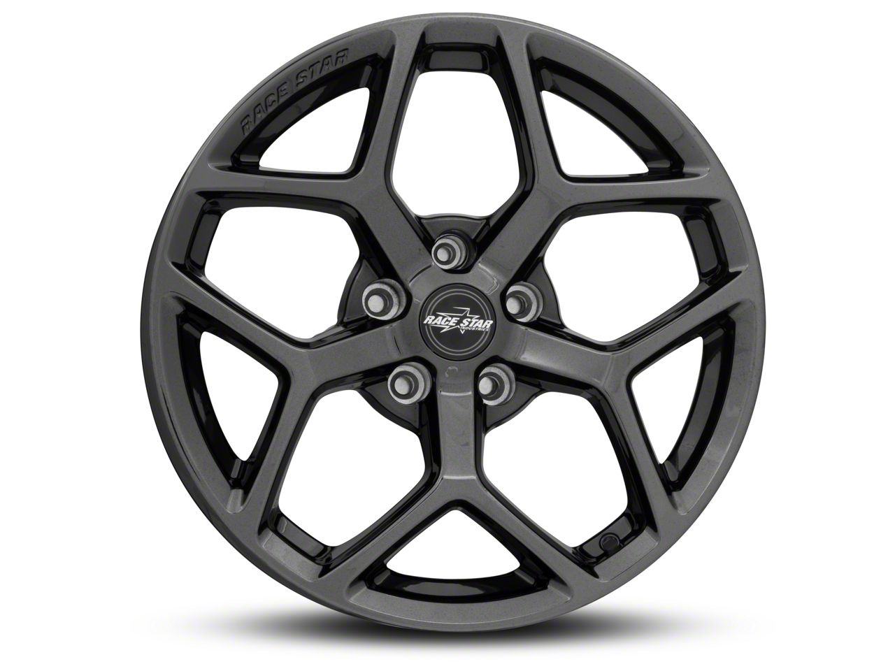 Race Star Mustang 95 Recluse Black Chrome Wheel; Front Only