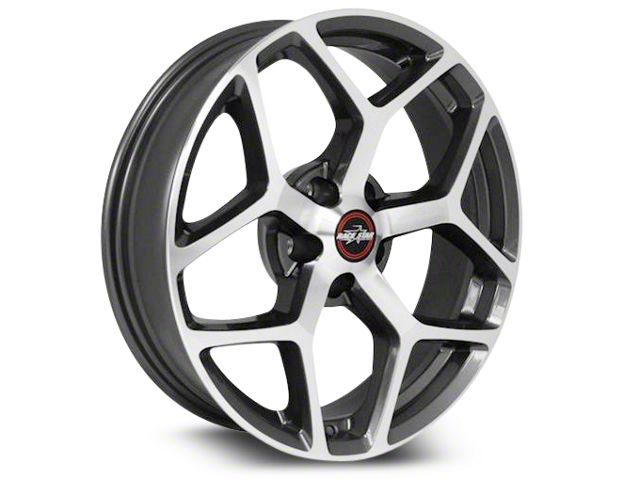 Race Star 95 Recluse Metallic Gray Wheel; Rear Only; 17x10.5 (15-23 Mustang GT, EcoBoost, V6)