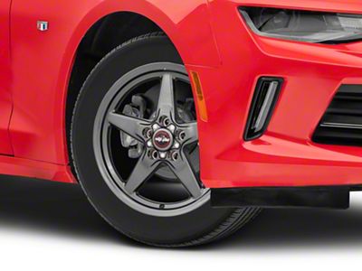 Race Star 92 Drag Star Bracket Racer Metallic Gray Wheel; Front Only; 18x5; 25.4mm Offset (16-24 Camaro)