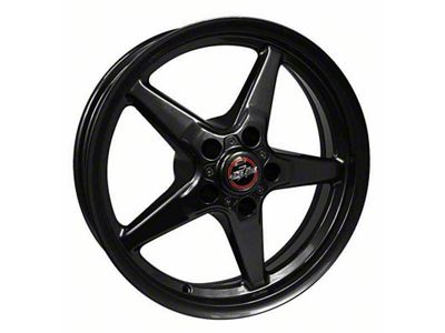 Race Star 92 Drag Star Bracket Racer Gloss Black Wheel; Front Only; 18x5; -20mm Offset (08-23 RWD Challenger, Excluding Widebody)