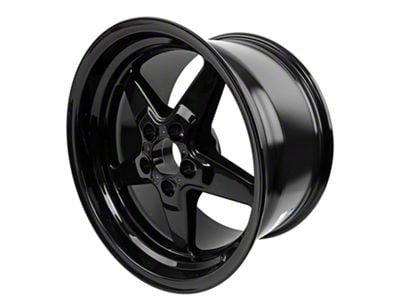 Race Star 92 Drag Star Bracket Racer Gloss Black Wheel; Rear Only; 17x9.5 (08-23 RWD Challenger, Excluding Widebody)
