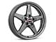 Race Star 92 Drag Star Bracket Racer Metallic Gray Wheel; Front Only; 18x5 (08-23 RWD Challenger, Excluding Widebody)