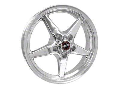 Race Star 92 Drag Star Polished Wheel; Front Only; 17x4.5 (08-23 RWD Challenger, Excluding SRT Hellcat & Widebody)