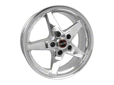 Race Star 92 Drag Star Polished Wheel; Front Only; 17x7; 6.4mm Offset (08-23 RWD Challenger, Excluding SRT Hellcat & Widebody)