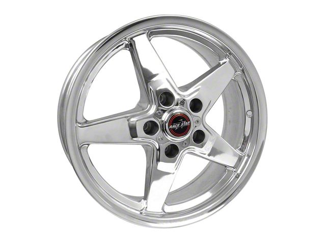 Race Star 92 Drag Star Polished Wheel; Front Only; 17x7 (08-23 RWD Challenger, Excluding SRT Hellcat & Widebody)