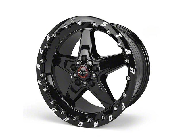Race Star 92 Drag Star Bracket Racer Gloss Black Wheel; Rear Only; 17x10 (11-23 RWD Charger, Excluding Widebody)