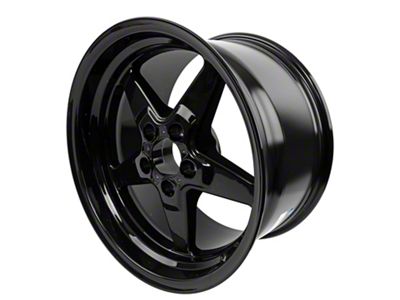 Race Star 92 Drag Star Bracket Racer Gloss Black Wheel; Rear Only; 17x9.5; 22.5mm Offset (11-23 RWD Charger, Excluding Widebody)