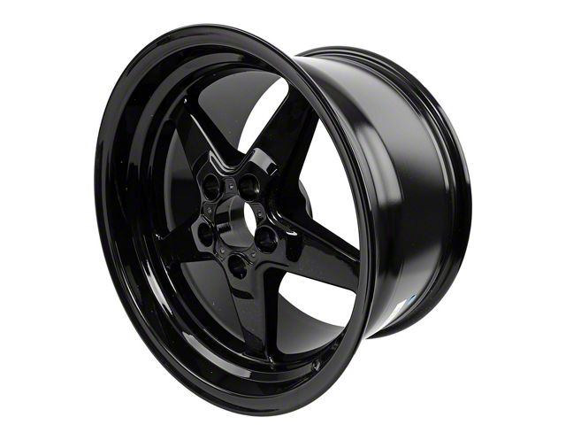 Race Star 92 Drag Star Bracket Racer Gloss Black Wheel; Rear Only; 17x9.5 (11-23 RWD Charger, Excluding Widebody)