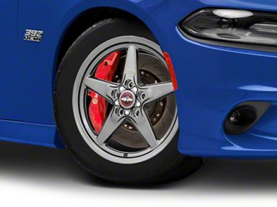 Race Star 92 Drag Star Bracket Racer Metallic Gray Wheel; Front Only; 18x5; -20mm Offset (11-23 RWD Charger, Excluding Widebody)