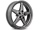 Race Star 92 Drag Star Bracket Racer Metallic Gray Wheel; Front Only; 18x5 (11-23 RWD Charger, Excluding Widebody)