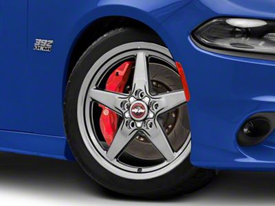 Race Star 92 Drag Star Bracket Racer Metallic Gray Wheel; Front Only; 20x6; -8.9mm Offset (11-23 RWD Charger, Excluding Widebody)