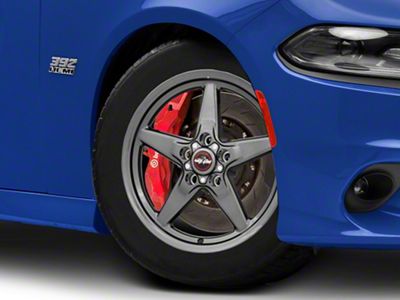 Race Star 92 Drag Star Bracket Racer Metallic Gray Wheel; Front Only; 17x4.5; -25.40mm Offset (11-23 RWD Charger, Excluding SRT Hellcat)