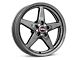 Race Star 92 Drag Star Bracket Racer Metallic Gray Wheel; Front Only; 17x4.5 (11-23 RWD Charger, Excluding SRT Hellcat)