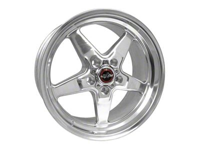 Race Star 92 Drag Star Polished Wheel; Rear Only; 17x9.5 (11-23 RWD Charger, Excluding Widebody)