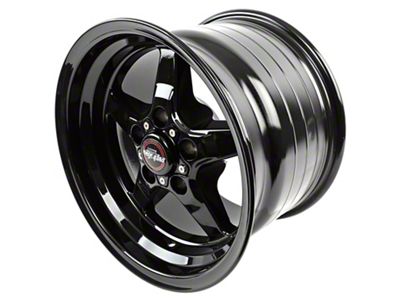 Race Star 92 Drag Star Bracket Racer Gloss Black Wheel; Rear Only; 15x10; 19mm Offset (99-04 Mustang GT, V6)