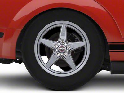 Race Star 92 Drag Star Bracket Racer Metallic Gray Wheel; Rear Only; 17x10.5; 48mm Offset (15-23 Mustang GT, EcoBoost, V6)