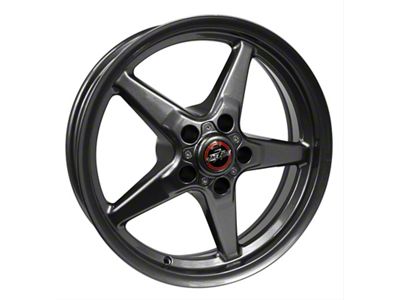 Race Star 92 Drag Star Bracket Racer Metallic Gray Wheel; Rear Only; 17x10.5 (15-23 Mustang GT, EcoBoost, V6)