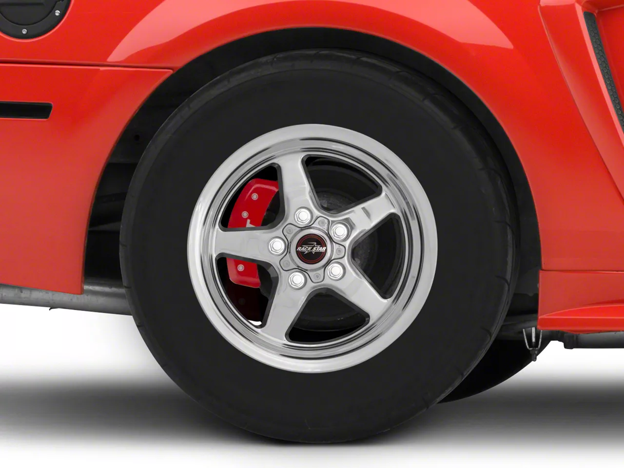 Race Star Mustang 92 Drag Star Polished Wheel; Rear Only