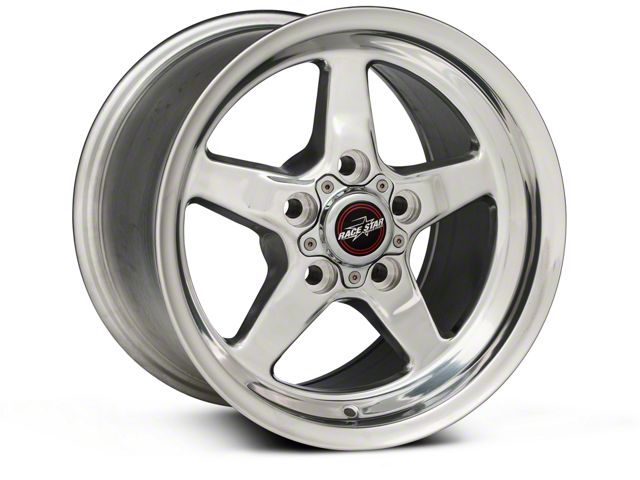Race Star 92 Drag Star Polished Wheel; Rear Only; 15x8; Direct Drill (10-14 Mustang, Excluding 13-14 GT500)