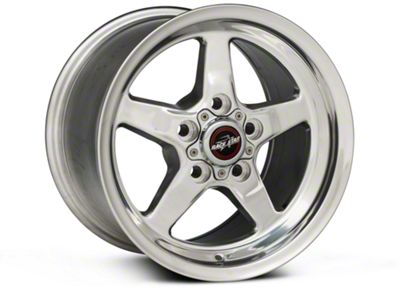 Race Star 92 Drag Star Polished Wheel; Front Only; Direct Drill; 17x4.5 (10-14 Mustang)