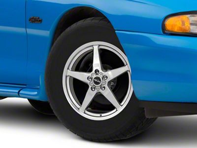 Race Star 92 Drag Star Polished Wheel; Front Only; Direct Drill; 15x3.75; -28.7mm Offset (94-98 Mustang GT, V6)